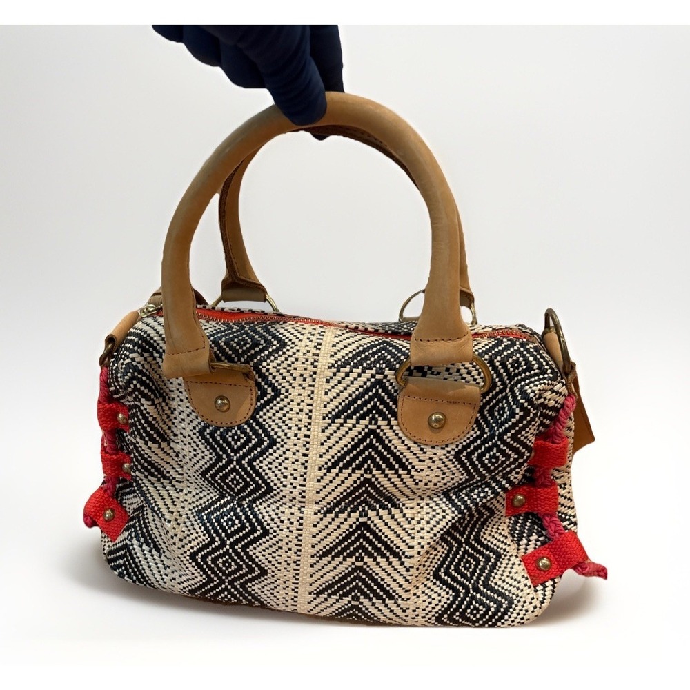 Anthropologie Miss Albright Leather Trim Bag - Picture 2 of 4